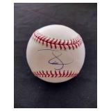 Tim Lincecum signed baseball with Global Authentics certification