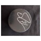Sydney Crosby Evgeni Malkin and Marc Andre Fleury black practice puck signed (certified)