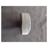 Sydney Crosby Evgeni Malkin and Marc Andre Fleury black practice puck signed (certified)