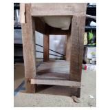 Rustic sink made from barn wood