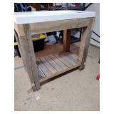 Rustic sink made from barn wood
