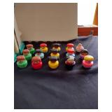 Vintage little people house with figures