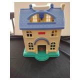 Vintage little people house with figures