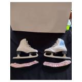 White figure skates women’s size 5 and size 8