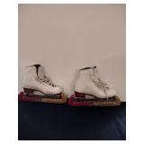 Riedell white figure skates