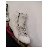 Riedell white figure skates