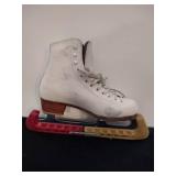 Riedell white figure skates