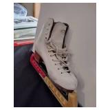 Riedell white figure skates