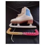 Riedell white figure skates