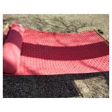 Hand crafted The Original Pawleys Island Red rope woven hammock with pillow