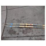Vintage Skilom step.tex wood snow skis