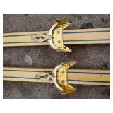 Vintage Skilom step.tex wood snow skis