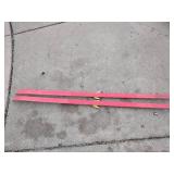 Vintage Skilom step.tex wood snow skis