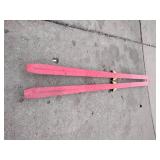 Vintage Skilom step.tex wood snow skis