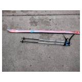 Vintage T.190 DYNASTAR snow skis with turbo Kerma ski stick