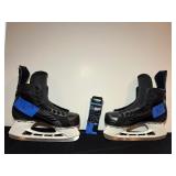 Bauer supreme hockey skates with elite hockey laces
