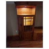 Large wood entertainment unit