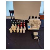 Baby lock protégé sowing machine with 26 rolls of thread