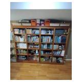 Vintage wood book shelves