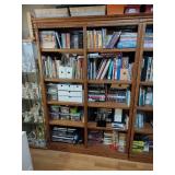 Vintage wood book shelves