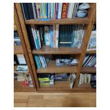 Vintage wood book shelves