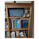 Vintage wood book shelves