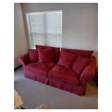 Antique Red cloth couch
