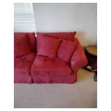 Antique Red cloth couch