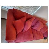 Antique Red cloth couch