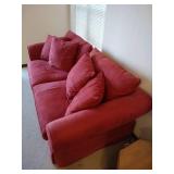 Antique Red cloth couch
