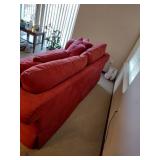 Antique Red cloth couch