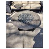 Patio furniture with propane fire pit