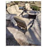 Patio furniture with propane fire pit