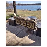 Patio furniture with propane fire pit