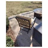 Patio furniture with propane fire pit