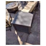 Patio furniture with propane fire pit