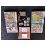 Nintendo DS (pink) and 9 games