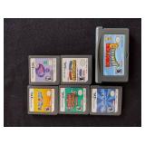 Nintendo DS (pink) and 9 games