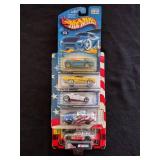 Hot Wheels & racing champions set of 5 cars in original packaging