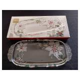 Ceramic and crystal. Mikasa and Pfaltzgraff serving dishes.