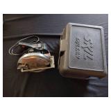 Power tools, SKILSAW, Black and Decker Sawzaw, and hand saws.