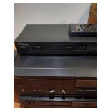 Vintage Stereo equipment, Curtis Mathis tuner, amplifier equalizer, cd player and panasonic 4head hi-fi stereo VHS.