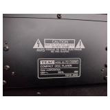 Vintage CD player with 300 CDs, and corresponding music folder from 1970s-early 2000s, Sony DVD player and recorder, and CD player