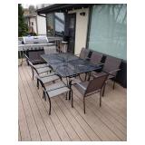 Patio furniture 1 table and 8 patio chairs