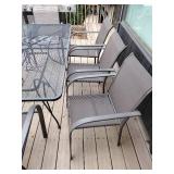 Patio furniture 1 table and 8 patio chairs