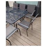 Patio furniture 1 table and 8 patio chairs