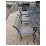 Patio furniture 1 table and 8 patio chairs