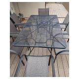 Patio furniture 1 table and 8 patio chairs