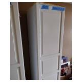 2 White IKEA shelves