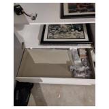 3 IKEA shelves with mirror